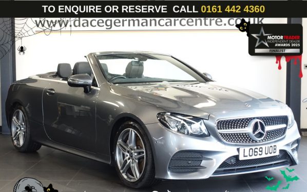 Used 2019 GREY MERCEDES-BENZ E-CLASS Convertible 2.0 E220d AMG Line Cabriolet 2dr Diesel G-Tronic+ Euro 6 (s/s) (194 ps) (reg. 2019-12-31) for sale in Altrincham