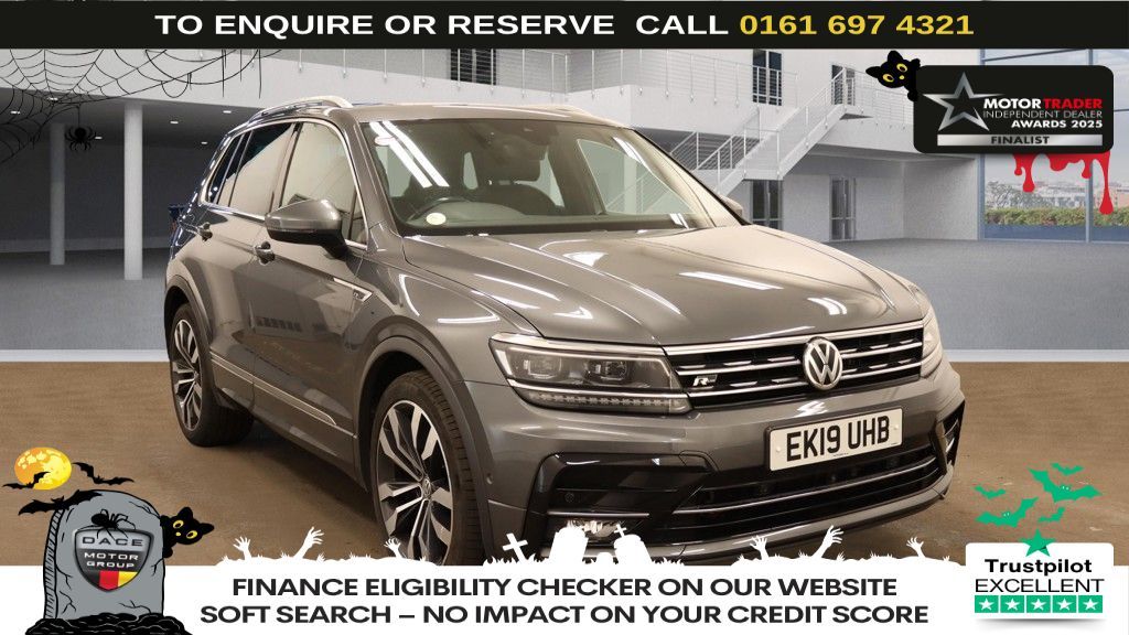 Used 2019 GREY VOLKSWAGEN TIGUAN SUV 1.5 TSI EVO R-Line SUV 5dr Petrol DSG Euro 6 (s/s) (150 ps) (reg. 2019-04-13) for sale in Manchester