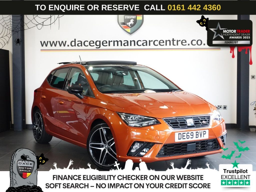 Used 2019 ORANGE SEAT IBIZA Hatchback 1.0 TSI FR Sport Hatchback 5dr Petrol Manual Euro 6 (s/s) GPF (95 ps) (reg. 2019-09-25) for sale in Altrincham