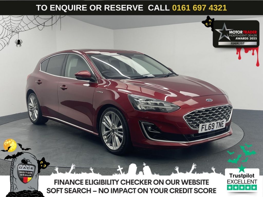 Used 2019 RED FORD FOCUS Hatchback 1.5 EcoBlue Vignale Hatchback 5dr Diesel Auto Euro 6 (s/s) (120 ps) (reg. 2019-09-27) for sale in Manchester