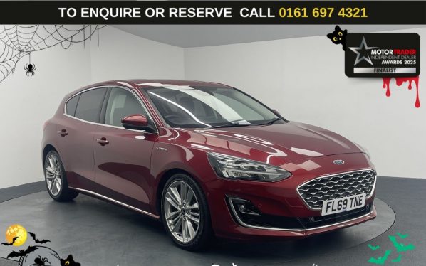 Used 2019 RED FORD FOCUS Hatchback 1.5 EcoBlue Vignale Hatchback 5dr Diesel Auto Euro 6 (s/s) (120 ps) (reg. 2019-09-27) for sale in Manchester