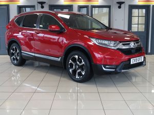 Used 2019 RED HONDA CR-V SUV 1.5 VTEC Turbo SR SUV 5dr Petrol Manual 4WD Euro 6 (s/s) (173 ps) (reg. 2019-03-02) for sale in Wilmslow