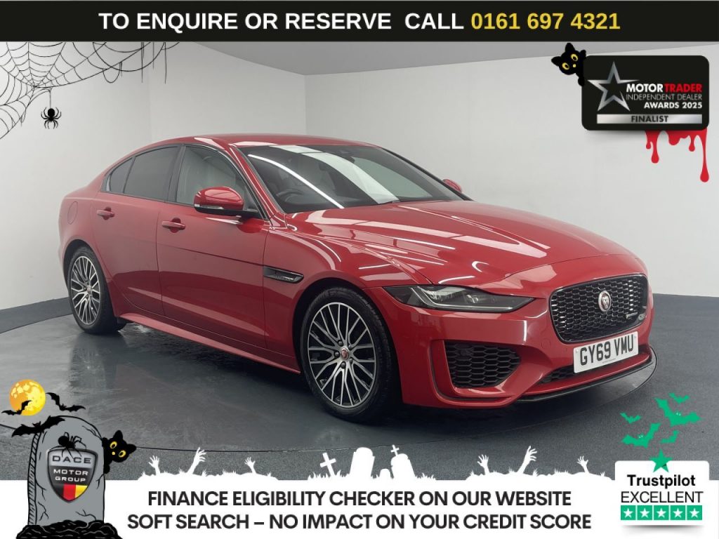 Used 2019 RED JAGUAR XE Saloon 2.0 P250i R-Dynamic S Saloon 4dr Petrol Auto Euro 6 (s/s) (250 ps) (reg. 2019-09-19) for sale in Manchester