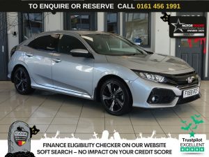 Used 2019 SILVER HONDA CIVIC Hatchback 1.0 VTEC Turbo SR Hatchback 5dr Petrol Manual Euro 6 (s/s) (126 ps) (reg. 2019-11-30) for sale in Wilmslow