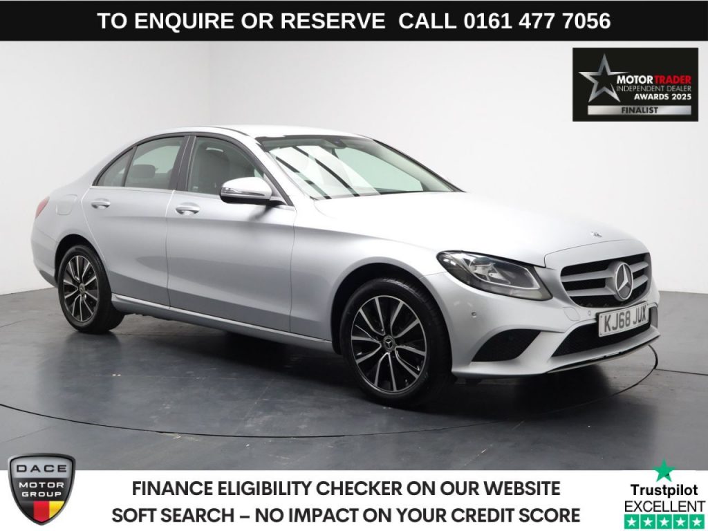 Used 2019 SILVER MERCEDES-BENZ C-CLASS Saloon 1.5 C200 MHEV EQ Boost SE Saloon 4dr Petrol G-Tronic+ Euro 6 (s/s) (198 ps) (reg. 2019-01-11) for sale in Stockport