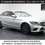 Used 2019 SILVER MERCEDES-BENZ C-CLASS Saloon 1.5 C200 MHEV EQ Boost SE Saloon 4dr Petrol G-Tronic+ Euro 6 (s/s) (198 ps) (reg. 2019-01-11) for sale in Stockport