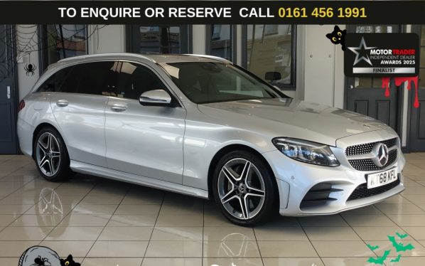 Used 2019 SILVER MERCEDES-BENZ C-CLASS Estate 2.0 C300d AMG Line (Premium) Estate 5dr Diesel G-Tronic+ Euro 6 (s/s) (245 ps) (reg. 2019-01-08) for sale in Wilmslow