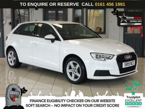 Used 2019 WHITE AUDI A3 Hatchback 1.0 TFSI 30 SE Technik Sportback 5dr Petrol Manual Euro 6 (s/s) (116 ps) (reg. 2019-04-10) for sale in Wilmslow