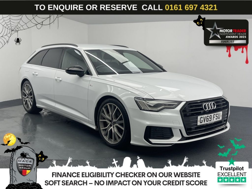 Used 2019 WHITE AUDI A6 AVANT Estate 2.0 TDI 40 Black Edition Estate 5dr Diesel S Tronic Euro 6 (s/s) (204 ps) (reg. 2019-11-29) for sale in Manchester