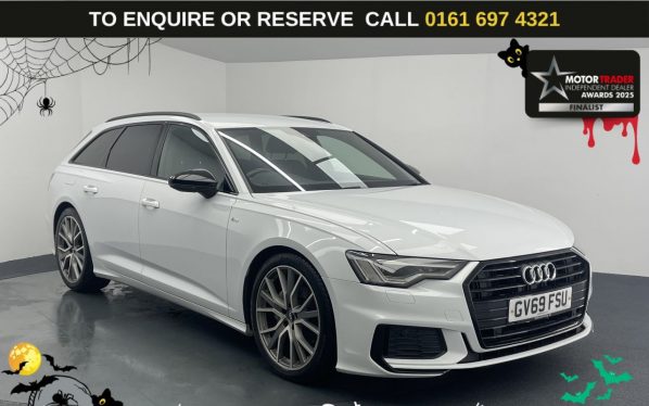 Used 2019 WHITE AUDI A6 AVANT Estate 2.0 TDI 40 Black Edition Estate 5dr Diesel S Tronic Euro 6 (s/s) (204 ps) (reg. 2019-11-29) for sale in Manchester