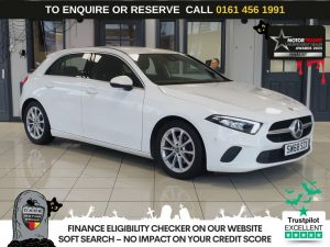 Used 2019 WHITE MERCEDES-BENZ A-CLASS Hatchback 1.5 A180d Sport (Executive) Hatchback 5dr Diesel 7G-DCT Euro 6 (s/s) (116 ps) (reg. 2019-01-01) for sale in Wilmslow