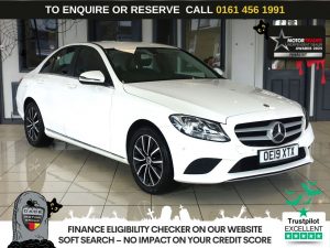 Used 2019 WHITE MERCEDES-BENZ C-CLASS Saloon 1.6 C180 SE Saloon 4dr Petrol Manual Euro 6 (156 ps) (reg. 2019-06-14) for sale in Wilmslow