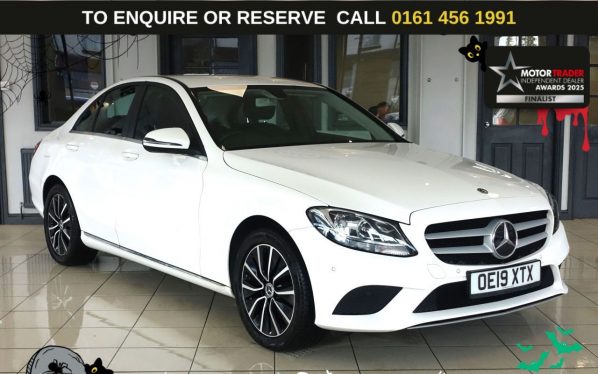 Used 2019 WHITE MERCEDES-BENZ C-CLASS Saloon 1.6 C180 SE Saloon 4dr Petrol Manual Euro 6 (156 ps) (reg. 2019-06-14) for sale in Wilmslow