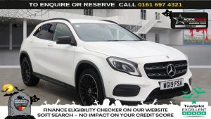Used 2019 WHITE MERCEDES-BENZ GLA SUV 1.6 GLA200 AMG Line (Premium) SUV 5dr Petrol Manual Euro 6 (s/s) (156 ps) (reg. 2019-03-21) for sale in Manchester