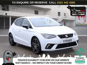 Used 2019 WHITE SEAT IBIZA Hatchback 1.0 TSI FR Sport Hatchback 5dr Petrol DSG Euro 6 (s/s) GPF (115 ps) (reg. 2019-03-21) for sale in Altrincham