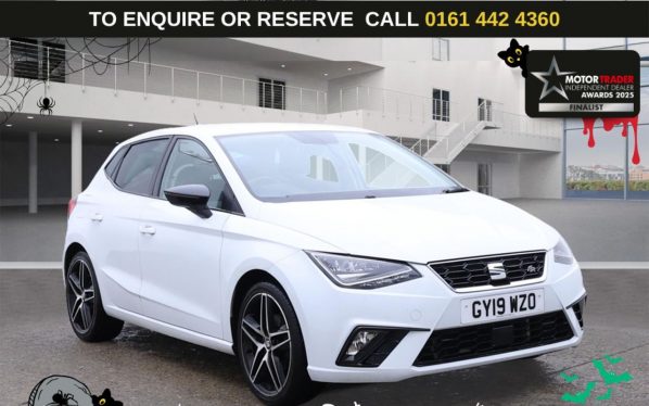 Used 2019 WHITE SEAT IBIZA Hatchback 1.0 TSI FR Sport Hatchback 5dr Petrol DSG Euro 6 (s/s) GPF (115 ps) (reg. 2019-03-21) for sale in Altrincham