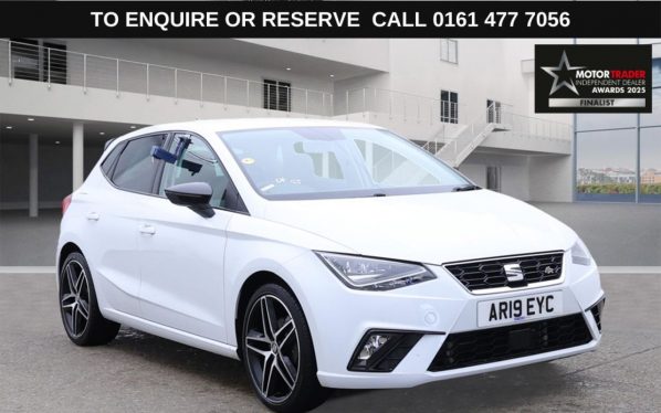 Used 2019 WHITE SEAT IBIZA Hatchback 1.0 TSI FR Sport Hatchback 5dr Petrol DSG Euro 6 (s/s) GPF (115 ps) (reg. 2019-07-31) for sale in Stockport