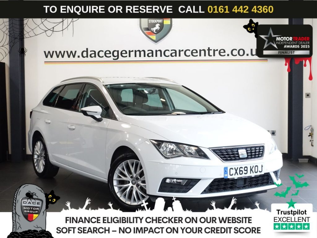 Used 2019 WHITE SEAT LEON Estate 1.6 TDI SE Dynamic Estate 5dr Diesel Manual Euro 6 (s/s) (115 ps) (reg. 2019-11-05) for sale in Altrincham