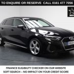 Used 2020 BLACK AUDI A3 Hatchback 1.5 TFSI 35 S line Sportback 5dr Petrol Manual Euro 6 (s/s) (150 ps) (reg. 2020-08-24) for sale in Stockport