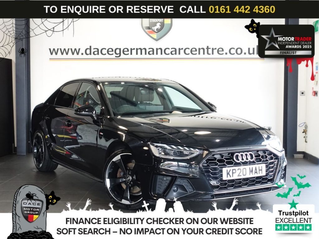 Used 2020 BLACK AUDI A4 Saloon 2.0 TDI 35 Black Edition Saloon 4dr Diesel S Tronic Euro 6 (s/s) (163 ps) (reg. 2020-06-03) for sale in Altrincham