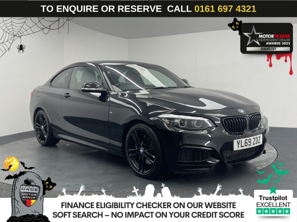 Used 2020 BLACK BMW 2 SERIES Coupe 1.5 218i GPF M Sport Coupe 2dr Petrol Auto Euro 6 (s/s) (136 ps) (reg. 2020-01-28) for sale in Manchester