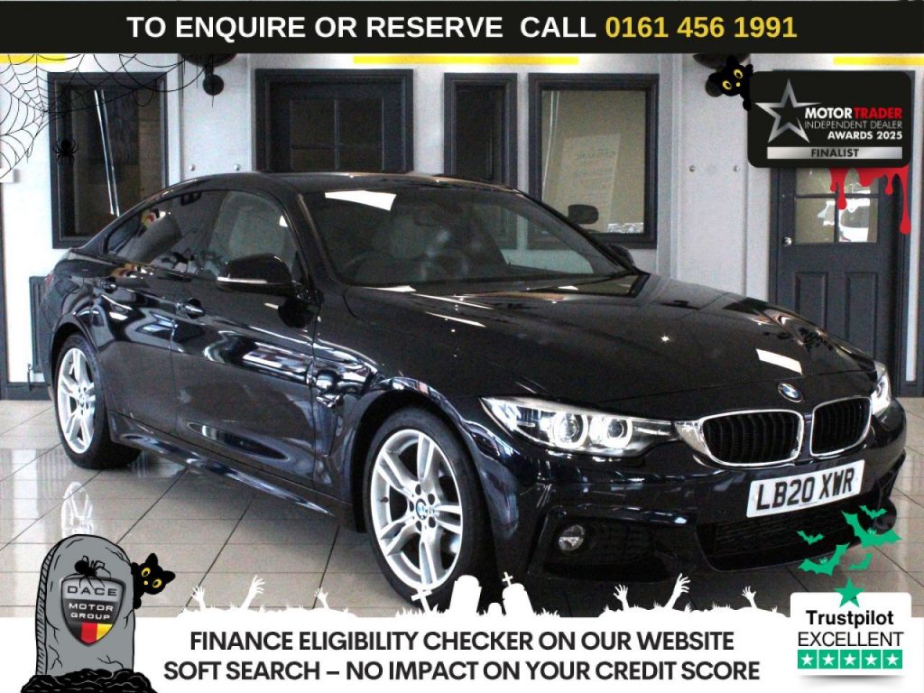 Used 2020 BLACK BMW 4 SERIES GRAN COUPE Hatchback 2.0 420d M Sport Hatchback 5dr Diesel Auto Euro 6 (s/s) (190 ps) (reg. 2020-08-28) for sale in Wilmslow