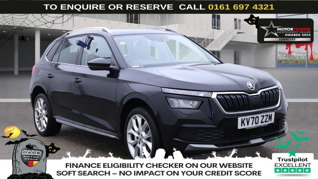 Used 2020 BLACK SKODA KAMIQ SUV 1.0 TSI SE L SUV 5dr Petrol Manual Euro 6 (s/s) (115 ps) (reg. 2020-10-05) for sale in Manchester