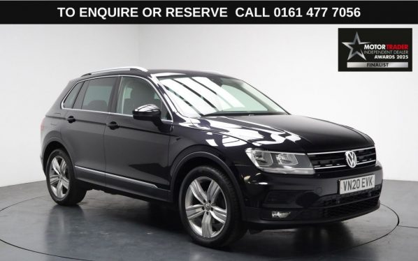 Used 2020 BLACK VOLKSWAGEN TIGUAN SUV 1.5 TSI EVO Match SUV 5dr Petrol DSG Euro 6 (s/s) (150 ps) (reg. 2020-07-30) for sale in Stockport