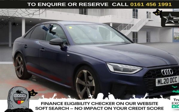 Used 2020 BLUE AUDI A4 Saloon 2.0 TDI 35 Black Edition Saloon 4dr Diesel S Tronic Euro 6 (s/s) (163 ps) (reg. 2020-06-17) for sale in Wilmslow