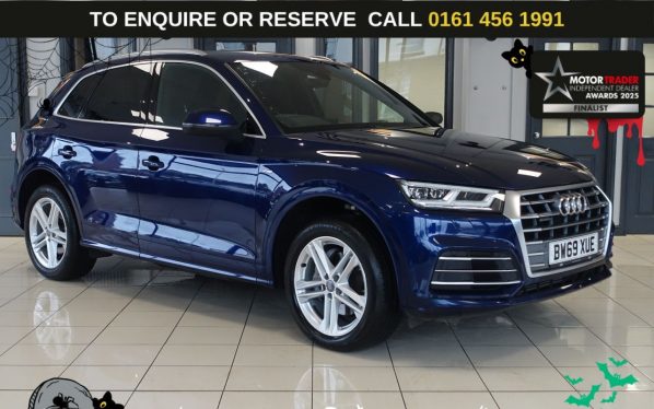Used 2020 BLUE AUDI Q5 SUV 2.0 TFSI 45 S line SUV 5dr Petrol S Tronic quattro Euro 6 (s/s) (245 ps) (reg. 2020-02-26) for sale in Wilmslow