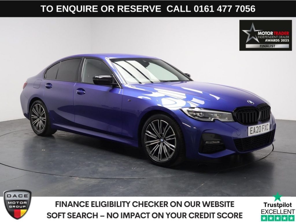 Used 2020 BLUE BMW 3 SERIES Saloon 2.0 320d M Sport Saloon 4dr Diesel Auto Euro 6 (s/s) (190 ps) (reg. 2020-06-30) for sale in Stockport