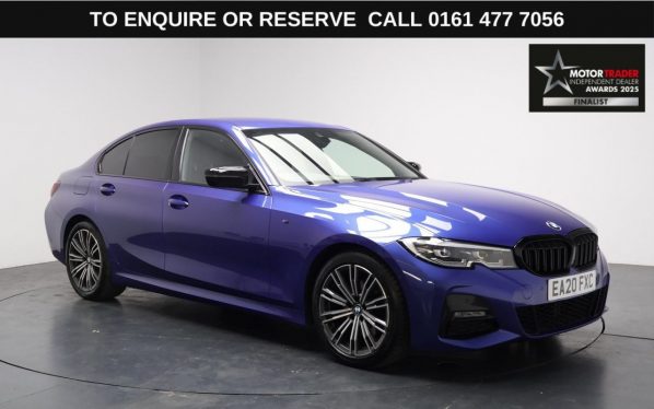 Used 2020 BLUE BMW 3 SERIES Saloon 2.0 320d M Sport Saloon 4dr Diesel Auto Euro 6 (s/s) (190 ps) (reg. 2020-06-30) for sale in Stockport