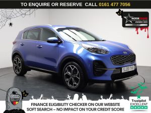 Used 2020 BLUE KIA SPORTAGE SUV 1.6 T-GDi GT-Line SUV 5dr Petrol DCT AWD Euro 6 (s/s) (174 bhp) (reg. 2020-03-19) for sale in Stockport