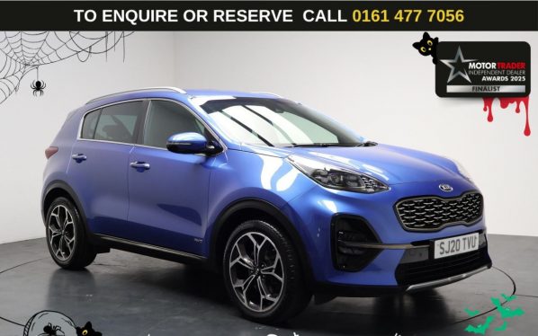 Used 2020 BLUE KIA SPORTAGE SUV 1.6 T-GDi GT-Line SUV 5dr Petrol DCT AWD Euro 6 (s/s) (174 bhp) (reg. 2020-03-19) for sale in Stockport