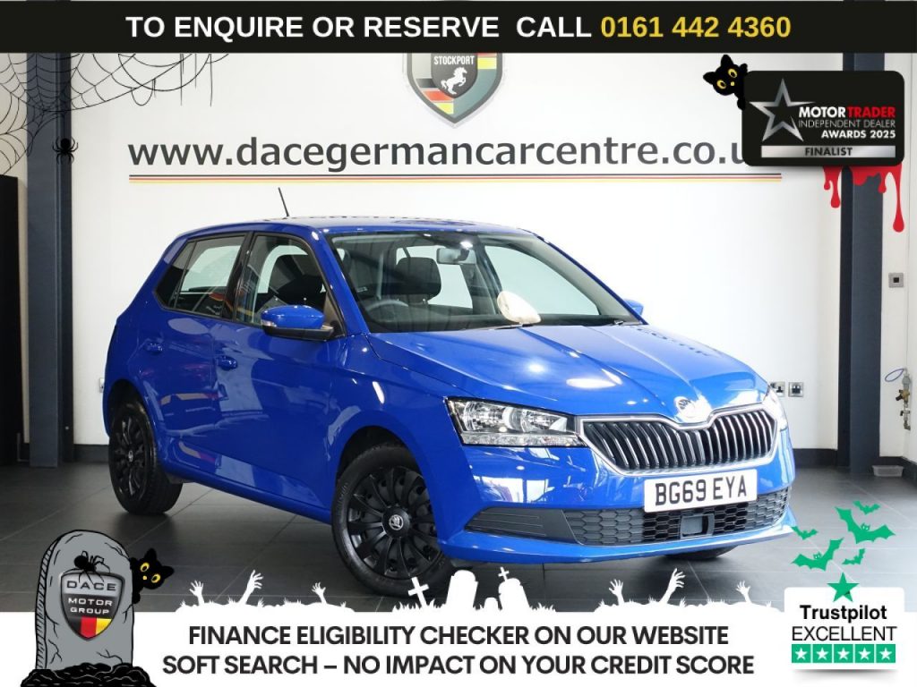 Used 2020 BLUE SKODA FABIA Hatchback 1.0 S Hatchback 5dr Petrol Manual Euro 6 (s/s) (60 ps) (reg. 2020-01-29) for sale in Altrincham