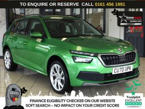Used 2020 GREEN SKODA KAMIQ SUV 1.0 TSI SE SUV 5dr Petrol DSG Euro 6 (s/s) (115 ps) (reg. 2020-10-01) for sale in Wilmslow