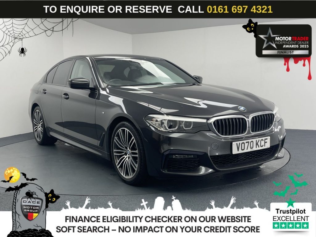 Used 2020 GREY BMW 5 SERIES Saloon 2.0 520d M Sport Saloon 4dr Diesel Auto xDrive Euro 6 (s/s) (190 ps) (reg. 2020-09-11) for sale in Manchester