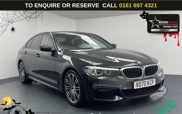 Used 2020 GREY BMW 5 SERIES Saloon 2.0 520d M Sport Saloon 4dr Diesel Auto xDrive Euro 6 (s/s) (190 ps) (reg. 2020-09-11) for sale in Manchester