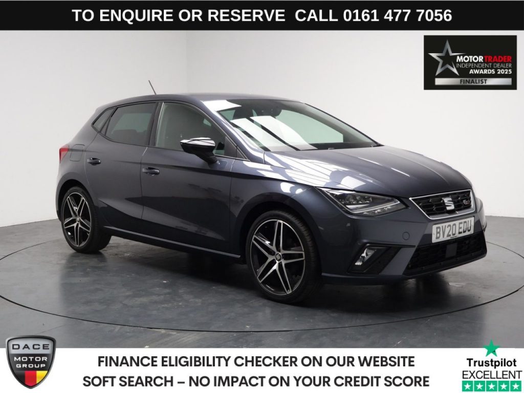 Used 2020 GREY SEAT IBIZA Hatchback 1.0 TSI FR Sport Hatchback 5dr Petrol Manual Euro 6 (s/s) GPF (115 ps) (reg. 2020-03-01) for sale in Stockport