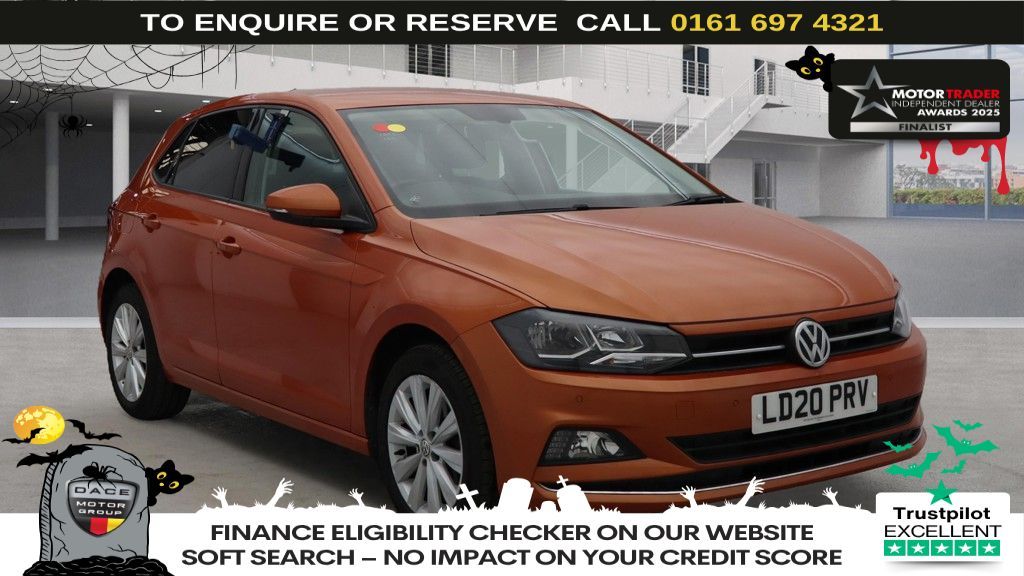 Used 2020 ORANGE VOLKSWAGEN POLO Hatchback 1.0 TSI GPF SEL Hatchback 5dr Petrol DSG Euro 6 (s/s) (115 ps) (reg. 2020-03-24) for sale in Manchester