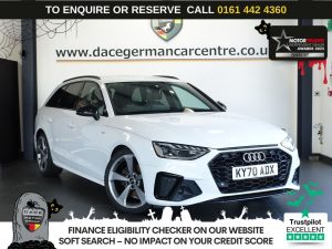 Used 2020 WHITE AUDI A4 AVANT Estate 2.0 TDI 35 Black Edition Estate 5dr Diesel S Tronic Euro 6 (s/s) (163 ps) (reg. 2020-09-01) for sale in Altrincham