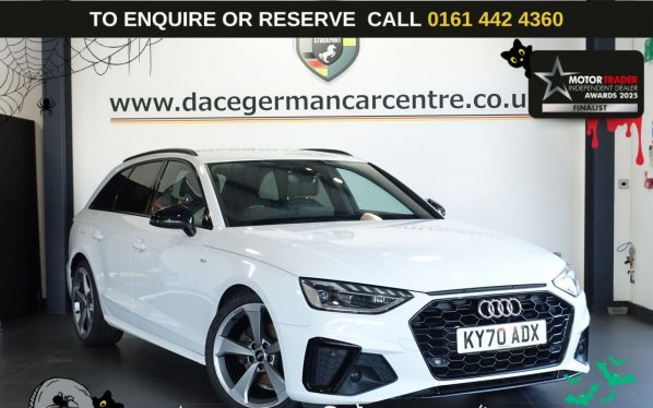 Used 2020 WHITE AUDI A4 AVANT Estate 2.0 TDI 35 Black Edition Estate 5dr Diesel S Tronic Euro 6 (s/s) (163 ps) (reg. 2020-09-01) for sale in Altrincham