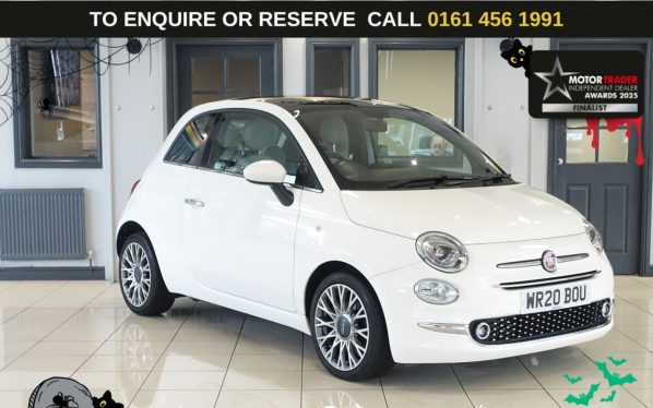 Used 2020 WHITE FIAT 500 Hatchback 0.9 TwinAir Club Lounge Hatchback 3dr Petrol Manual Euro 6 (s/s) (85 bhp) (reg. 2020-05-28) for sale in Wilmslow