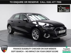 Used 2021 BLACK AUDI A3 Hatchback 1.5 TFSI 35 Sport Sportback 5dr Petrol S Tronic Euro 6 (s/s) (150 ps) (reg. 2021-05-27) for sale in Stockport