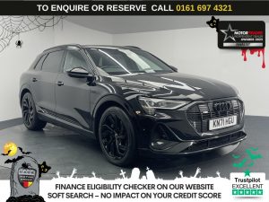 Used 2021 BLACK AUDI E-TRON SUV 55 Black Edition SUV 5dr Electric Auto quattro 95kWh (11kW Charger) (408 ps) (reg. 2021-09-09) for sale in Manchester