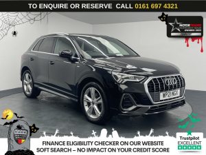 Used 2021 BLACK AUDI Q3 SUV 1.5 TFSI CoD 35 S line SUV 5dr Petrol S Tronic Euro 6 (s/s) (150 ps) (reg. 2021-03-12) for sale in Manchester