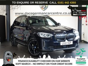 Used 2021 BLACK BMW IX3 SUV 80kWh Premier Edition Pro SUV 5dr Electric Auto (286 ps) (reg. 2021-08-25) for sale in Altrincham