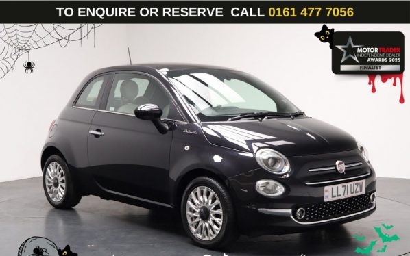 Used 2021 BLACK FIAT 500 Hatchback 1.0 MHEV Dolcevita Hatchback 3dr Petrol Manual Euro 6 (s/s) (70 bhp) (reg. 2021-12-18) for sale in Stockport