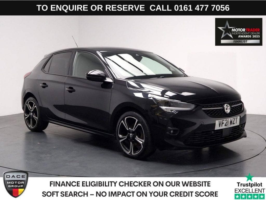 Used 2021 BLACK VAUXHALL CORSA Hatchback 1.2 Turbo SRi Hatchback 5dr Petrol Manual Euro 6 (s/s) (100 ps) (reg. 2021-08-31) for sale in Stockport