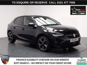 Used 2021 BLACK VAUXHALL CORSA Hatchback 1.2 Turbo SRi Hatchback 5dr Petrol Manual Euro 6 (s/s) (100 ps) (reg. 2021-08-31) for sale in Stockport